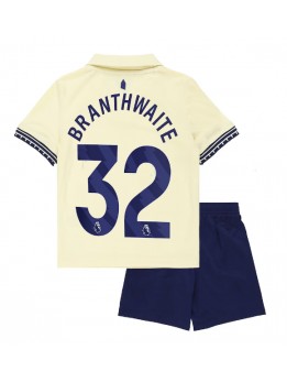 Billige Everton Jarrad Branthwaite #32 Bortedraktsett Barn 2025-26 Kortermet (+ Korte bukser)